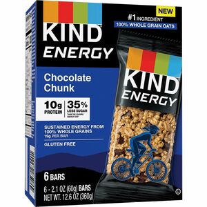 KIND+Energy+Bars+-+Trans+Fat+Free%2C+Gluten-free%2C+Individually+Wrapped+-+Chocolate+Chunk+-+2.10+oz+-+6+%2F+Box