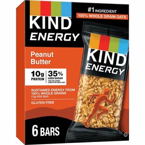 KIND+Energy+Bars+-+Trans+Fat+Free%2C+Gluten-free%2C+Individually+Wrapped+-+Peanut+Butter+-+2.10+oz+-+6+%2F+Box