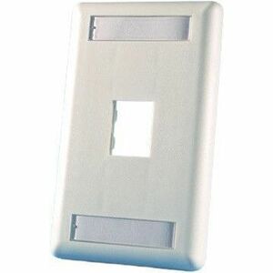 Ortronics Tracjack Faceplate, One-Port (Single Gang), Plastic, Fog White