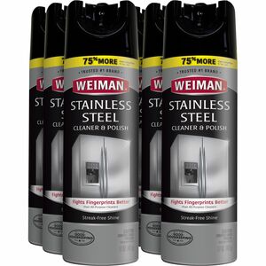 Weiman+Stainless+Steel+Cleaner%2FPolish+-+17+oz+%281.06+lb%29+-+Streak-free%2C+Fingerprint+Resistant%2C+Dust+Resistant%2C+Dirt+Resistant%2C+pH+Neutral+-+Clear+-+6+%2F+Carton