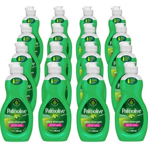 Palmolive+UltraStrength+Original+Dish+Soap+-+9.7+fl+oz+%280.3+quart%29+-+16+%2F+Carton+-+Phosphate-free%2C+Paraben-free%2C+Eco-friendly+-+Green