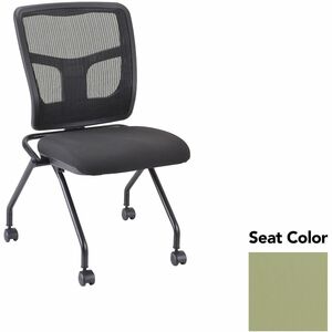 Lorell+Training+Room+Guest+Chairs+-+Dillon+Sage+Seat+Color+-+Dillon+Vinyl%2C+Polyurethane+Seat+Material+-+Polyester%2C+Cotton+Back+Material+-+Powder+Coated+Black+Frame+Color+-+Metal+Frame+Material+-+Four-legged+Base+-+2+%2F+Carton