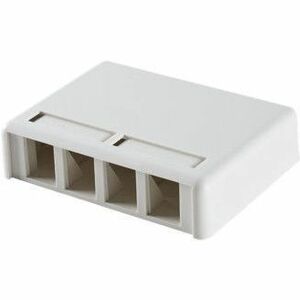 Ortronics TracJack Mounting Box for Module, Cable Raceway - Fog White