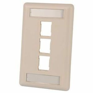 Ortronics HDJ 3 Port Single Gang Faceplate With Label Field