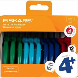 Fiskars+5%26quot%3B+Blunt-tip+Kids+Scissors+-+Safety+Edge+Blade+-+Blunted+Tip+-+Green%2C+Turquoise%2C+Blue%2C+Red+-+12+%2F+Pack