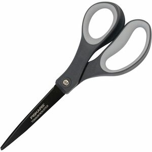 Fiskars+Non-stick+Titanium+Soft+Grip+Scissors+-+Titanium+-+Gray+-+1+Each