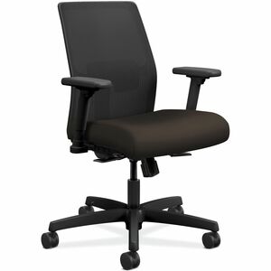 HON+-+Espresso+Fabric+Seat+-+Mesh+Back+-+Black+Frame+-+5-star+Base+-+1+Each