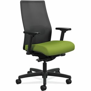 HON+Ignition+Black+Mesh+Back+Chair+-+Fabric+Seat+-+Pear+Fabric%2C+Polyurethane+Seat+-+Black+Mesh+Back+-+Black+Frame+-+Mid+Back+-+5-star+Base+-+1+Each