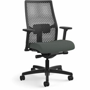 HON+Ignition+ReActiv+Back+Task+Chair+-+Fabric+Seat+-+Iron+Ore+Fabric+Seat+-+Black+Mesh+Back+-+Black+Frame+-+5-star+Base+-+1+Each