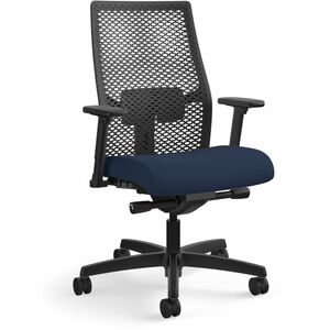 HON+Ignition+ReActiv+Back+Task+Chair+-+Fabric+Seat+-+Navy+Fabric+Seat+-+Black+Mesh+Back+-+Black+Frame+-+5-star+Base+-+1+Each