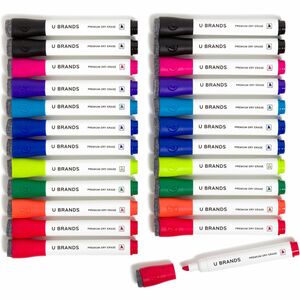U+Brands+Chisel+Tip+Dry-Erase+Markers+-+Assorted+Ink+-+24+%2F+Pack
