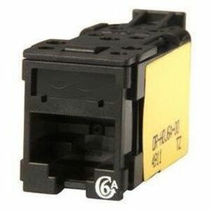 Ortronics Clarity High Density Jack (HDJ) CAT6A, T568A/B, Black, 25 Pack