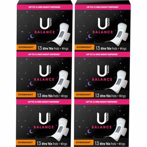 U+by+Kotex+Ultra+Thin+Overnight+Pads+-+WithWings+-+6+%2F+Carton+-+Absorbent%2C+Odor-absorbing%2C+Individually+Wrapped%2C+Anti-leak