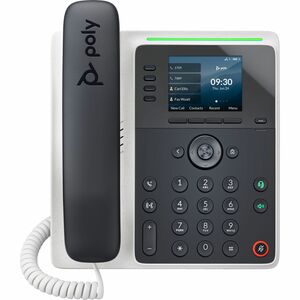 Poly Edge E220 IP Phone - Corded - Corded/Cordless - Bluetooth - Desktop, Wall Mountable - Black - VoIP - 2 x Network (RJ-45) - PoE Ports