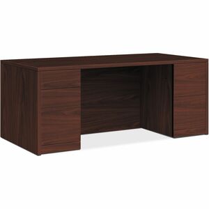 HON+10500+Series+Mahogany+Laminate+Office+Desking+-+66%26quot%3B+x+30%26quot%3B29.5%26quot%3B+-+5+x+File%2C+Box%2C+Storage+Drawer%28s%29+-+Double+Pedestal