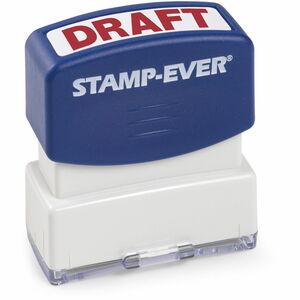 Trodat+Stamp-Ever+Pre-Inked+DRAFT+HERE+Stamp+-+%26quot%3BDRAFT%26quot%3B+-+0.55%26quot%3B+Impression+Width+x+1.50%26quot%3B+Impression+Length+-+Red+-+1+Each