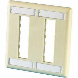 Ortronics TracJack Faceplate, Six-Port (Dual Gang), Plastic