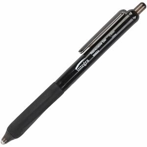 Integra+Silent+Retractable+Gel+Pens+-+0.5+mm+Pen+Point+-+Retractable+-+Black+Ink+-+12+%2F+Box