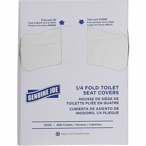 Genuine+Joe+Quarter-Fold+Toilet+Seat+Covers+-+Quarter-fold+-+For+Toilet+-+200+%2F+Pack+-+25+%2F+Carton+-+Paper+-+White