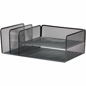 Lorell+4-Tier+File+Organizer+-+4+Tier%28s%29+-+Horizontal%2FVertical+-+Desktop+-+Black+-+Steel+Mesh+-+1+Each