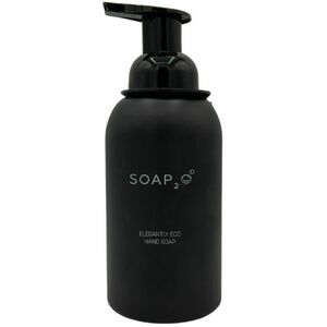 SOAP2O+Ceramic+Soap+Bottle+-+11.83+fl+oz+Capacity+-+Eco-friendly%2C+Wall+Mountable%2C+Counter+Mountable+-+Black+-+1Each