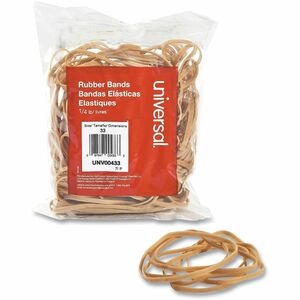 Universal+Standard+Rubber+Bands+-+Size%3A+%2333+-+3.5%26quot%3B+Length+x+0.1%26quot%3B+Width+-+Elastic+-+Rubber+-+Beige+-+160+%2F+Pack