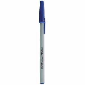 Universal+Ballpoint+Pen+-+Blue+Ink+-+Oil+Based+-+Gray+Stick%2C+Blue+Barrel+-+Office+-+1+Dozen