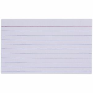Universal+Printable+Index+Card+-+3%26quot%3B+x+5%26quot%3B+-+Acid-free%2C+Ruled+-+White+-+100+%2F+Pack