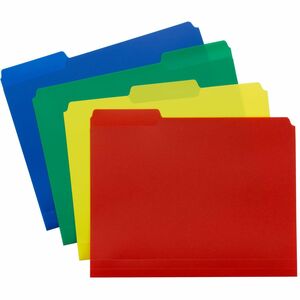 Smead+1%2F3+Tab+Cut+Letter+Top+Tab+File+Folder+-+8+1%2F2%26quot%3B+x+11%26quot%3B+-+Top+Tab+Location+-+Assorted+Tab+Position+-+Poly+-+Red%2C+Yellow%2C+Green%2C+Blue+-+12+%2F+Pack