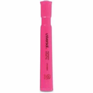 Universal+Highlighter+-+Fluorescent+Pink+Ink+-+Pink+Barrel+-+1+Dozen