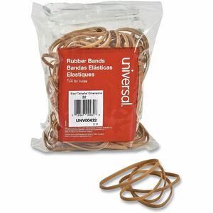 Universal+Standard+Rubber+Bands+-+Size%3A+%2332+-+3%26quot%3B+Length+x+0.1%26quot%3B+Width+-+Elastic+-+Rubber+-+Beige+-+205+%2F+Pack