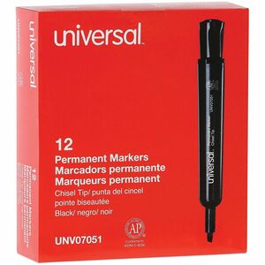 Universal+Permanent+Marker+-+Black+Ink+-+Plastic+Barrel+-+Office%2C+Project%2C+Label+-+1+Dozen
