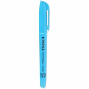 Universal+Highlighter+-+Fluorescent+Blue+Ink+-+Blue+Barrel+-+1+Dozen