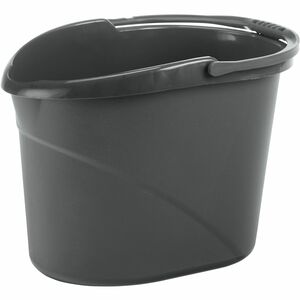 O-Cedar+Easy+Pour+Bucket+-+3+gal+-+Splash+Resistant%2C+Durable%2C+Handle+-+Plastic+-+Gray+-+1+Each