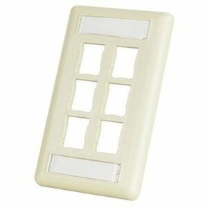Ortronics HDJ 6 Port Single Gang Faceplate With Label Field