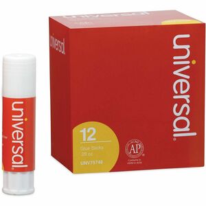 Universal+Glue+Stick+-+0.28+oz+-+Clear+-+12+%2F+Pack