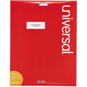 Universal+Address+Label+-+x+1%26quot%3B+Width+x+2+5%2F8%26quot%3B+Length+-+Permanent+Adhesive+-+Rectangle+-+Inkjet%2C+Laser+-+White+-+Paper+-+Self-adhesive%2C+Peel+%26+Stick+-+30+%2F+Sheet+-+25+Total+Sheets+-+750+Total+Label%28s%29+-+For+Label+Printer+-+750+Labels%2FPack+-+1+%2F+Pack