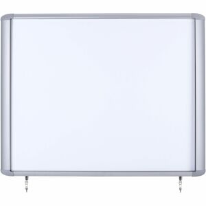 MasterVision+Water-Resistant+Enclosed+Dry-Erase+Board+-+30%26quot%3B+%282.5+ft%29+Width+x+26.5%26quot%3B+%282.2+ft%29+Height+-+White+Lacquered+Steel+Surface+-+Anodized+Aluminum+Aluminum+Frame+-+Rectangle+-+Magnetic+-+1+Each