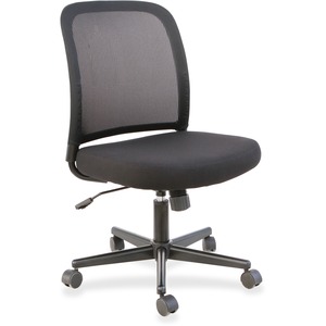 NuSparc+Armless+Task+Chair+-+Fabric+Seat+-+Black+-+1+Each