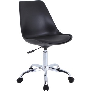 NuSparc+Padded+Seat+Poly+Task+Chair+-+Poly+Seat+-+High+Back+-+5-star+Base+-+Black+-+Polyvinyl+Chloride+%28PVC%29%2C+Plastic%2C+Polyurethane+-+1+Each
