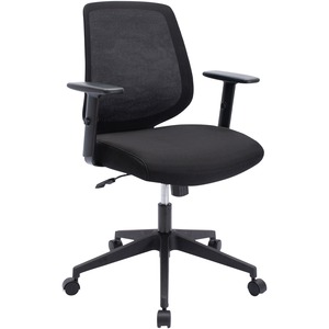 NuSparc+Mid-Back+Task+Chair+-+Fabric+Back+-+Mid+Back+-+5-star+Base+-+Black+-+Armrest+-+1+Each