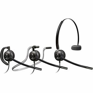 Poly+EncorePro+HW540+Convertible+Headset+-+Mono+-+Mini-phone+%283.5mm%29+-+Wired+-+20+Hz+-+16+kHz+-+On-ear+-+Monaural+-+Ear-cup+-+2.92+ft+Cable+-+Omni-directional%2C+Noise+Cancelling+Microphone+-+Black