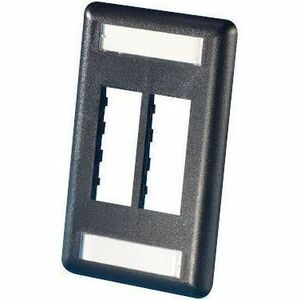 Ortronics Tracjack Faceplate, Four-Port (Single Gang),Plastic