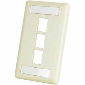 Ortronics HDJ 3 Port Single Gang Faceplate With Label Field