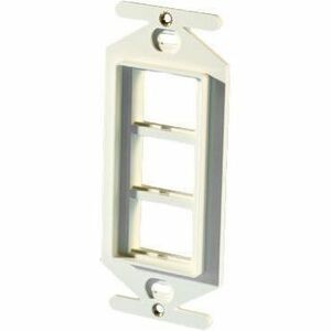 Ortronics Tracjack Stylistics Frame, Three-Port, Wiremold Ivory