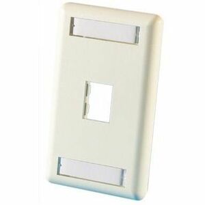 Ortronics TracJack Faceplate, One-Port (Single Gang), Plastic