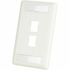 Ortronics HDJ 2 Port Single Gang Faceplate With Label Field