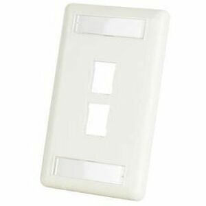 Ortronics HDJ 2-Port Single-Gang Faceplate with Label Field