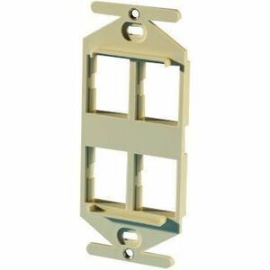 Ortronics TracJack Stylistics Frame, Four-Port, Electrical Ivory