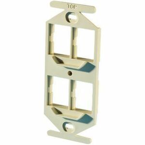 Ortronics TracJack 106-Type Frame, Four-Port, Electrical Ivory